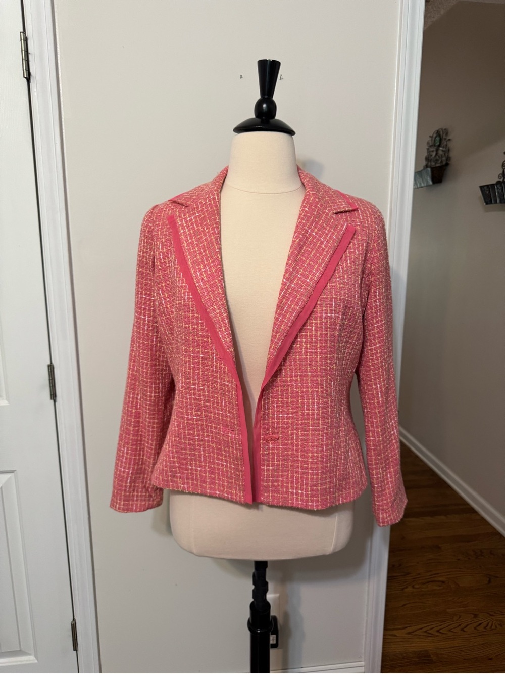 Requirements Pink Tweed Blazer Jacket